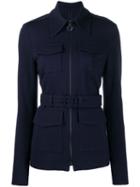 Victoria Victoria Beckham Belted Fitted Jacket - Blue