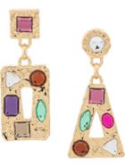Rixo Jewel Embellished Earrings - Gold