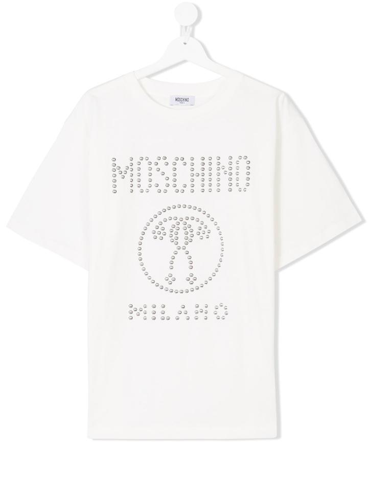 Moschino Kids Logo Patch T-shirt - White