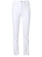 3x1 Distressed Hem Jeans - White