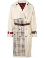 Andrea Crews Check Detail Coat - Neutrals