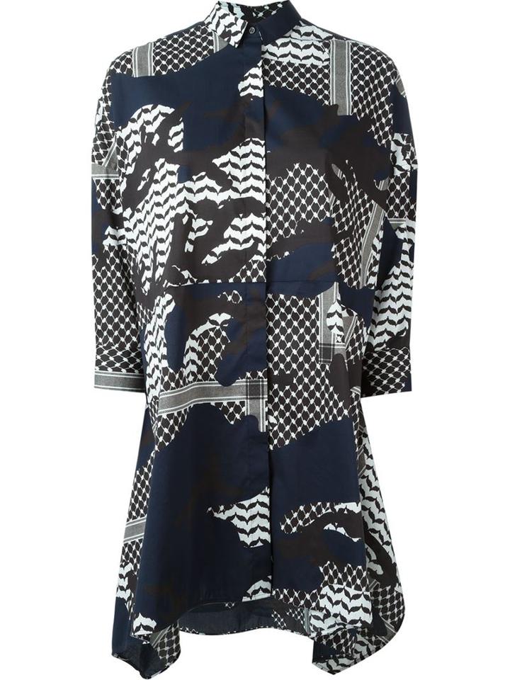 Neil Barrett Patterned Camouflage Shirt Dress