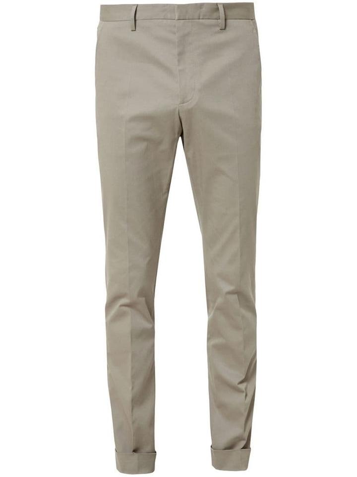 Gucci Turn Up Cuff Cotton Trousers - Neutrals