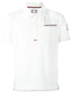Moncler Gamme Bleu Logo Plaque Polo Shirt, Men's, Size: Large, White, Cotton