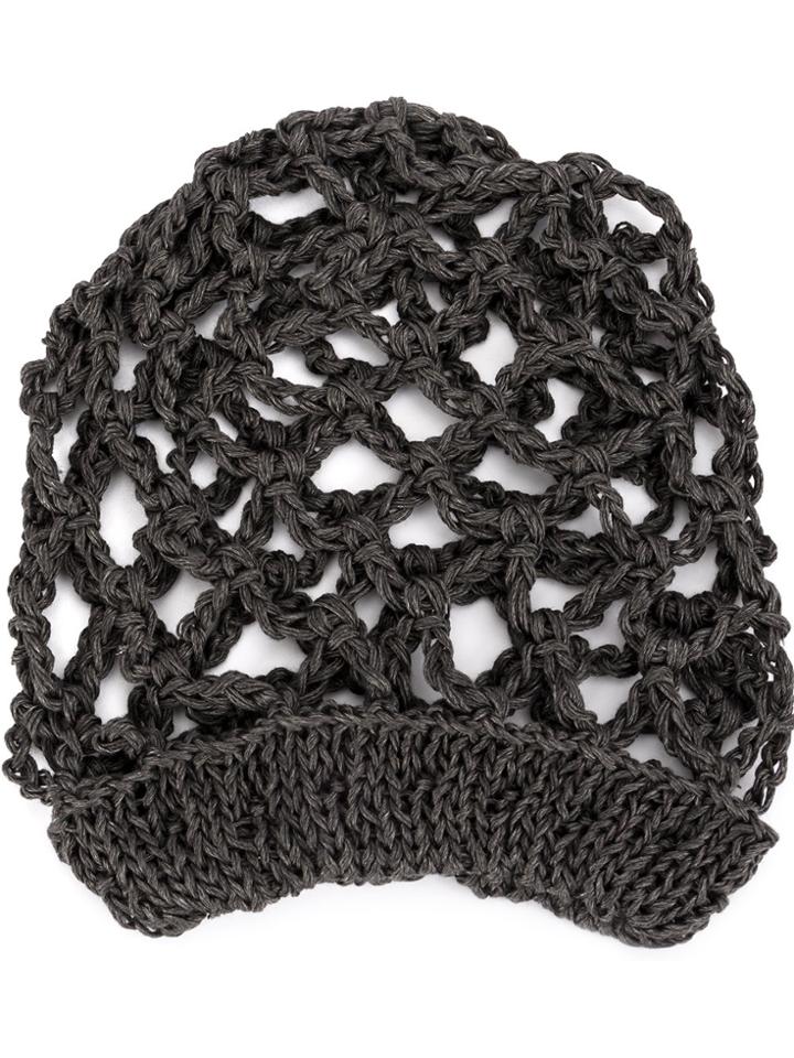 Lost & Found Ria Dunn Holey Knit Beanie - Grey