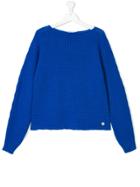 Simonetta Knitted Long Sleeve Sweater - Blue