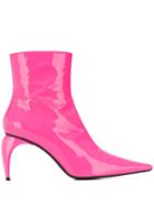 Misbhv Vinyl Ankle Boots - Pink