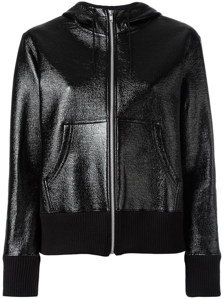 Junya Watanabe Comme Des Garçons Zipped Hooded Jacket, Women's, Size: Small, Black, Cotton/polyurethane/acrylic/wool