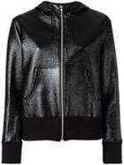 Junya Watanabe Comme Des Garçons Zipped Hooded Jacket, Women's, Size: Small, Black, Cotton/polyurethane/acrylic/wool