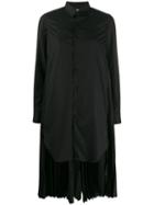 Comme Des Garçons Noir Kei Ninomiya Pleated Hem Shirt Dress - Black
