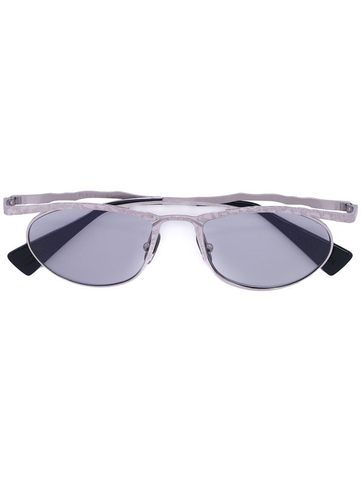 Kuboraum - Handmade Porcelain Nosepads Sunglasses - Unisex - Metal - One Size, Grey, Metal