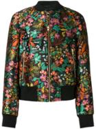 Escada Sport Tropical Print Bomber Jacket - Black