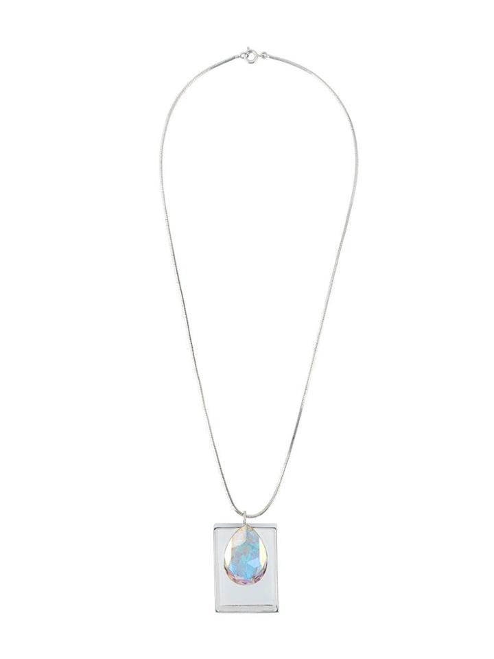 Maison Margiela Framed Gemstone Necklace - Metallic