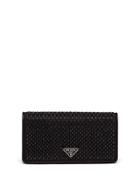 Prada Silk Satin And Leather Mini Bag - Black