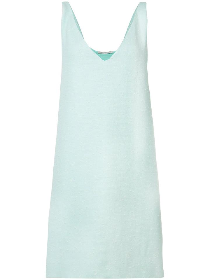 Emilia Wickstead Square Open Back Dress, Women's, Size: 0, Green, Cotton/wool/mohair/silk