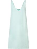 Emilia Wickstead Square Open Back Dress, Women's, Size: 0, Green, Cotton/wool/mohair/silk