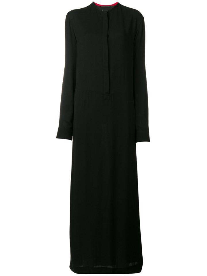 Haider Ackermann Contrast Detail Maxi Dress - Black