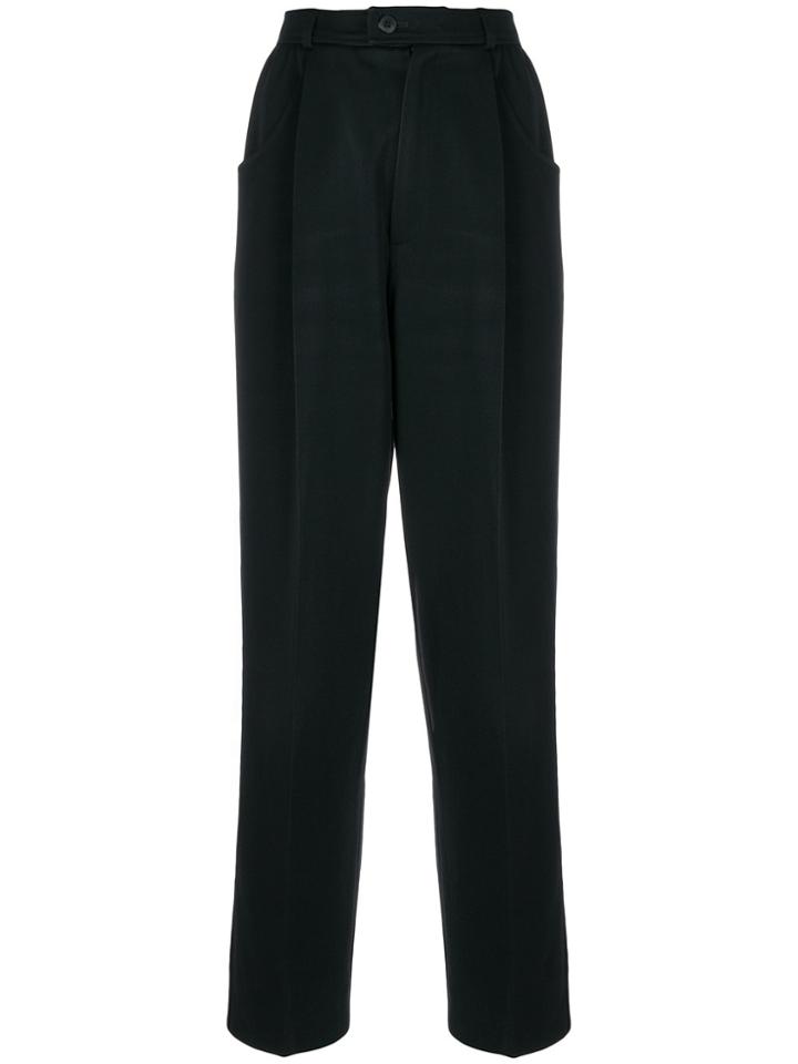 Yves Saint Laurent Vintage Straight Leg Trousers - Black
