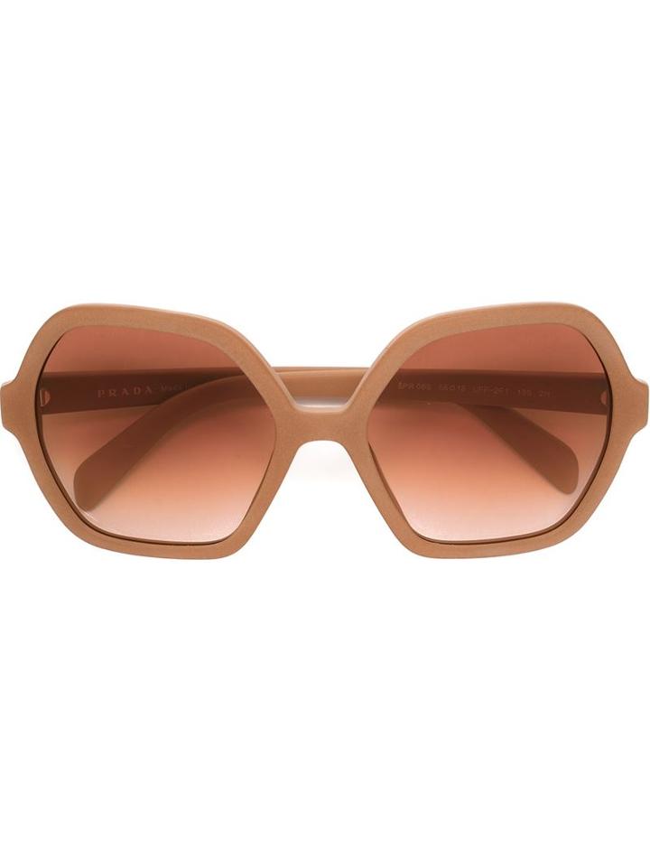 Prada Eyewear Hexagonal Frame Sunglasses
