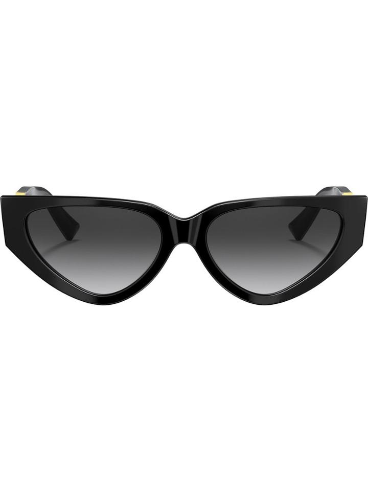 Valentino Eyewear V Logo Slim Cat Eye Sunglasses - 50018g Black
