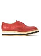 Sarah Chofakian Platform Brogues - Red