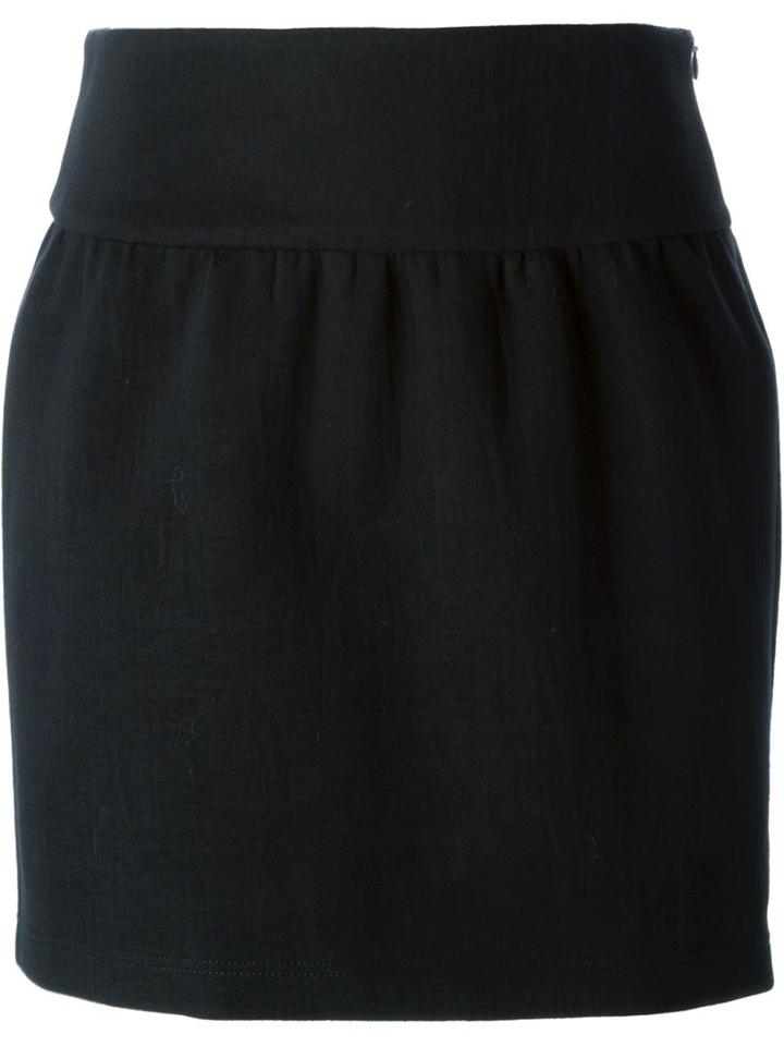 Jil Sander Navy Straight Fit Mini Skirt, Women's, Size: 38, Black, Cotton/polyamide/acetate/cupro