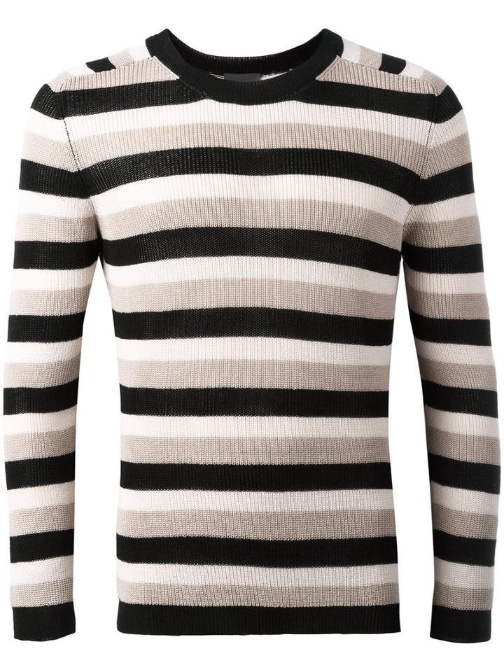 Laneus Striped Jumper, Men's, Size: 48, Nude/neutrals, Cotton