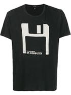 R13 Floppy Disk Print T-shirt - Black
