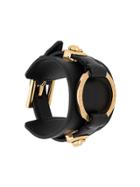 Versace Engraved Medusa Detailed Bracelet - Black