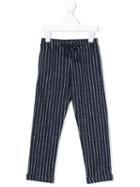 Macchia J Kids - Striped Trousers - Kids - Cotton/elastodiene/polyamide - 6 Yrs, Boy's, Blue