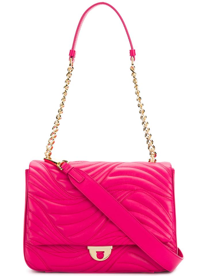 Salvatore Ferragamo Quilted Chain And Leather Strap Shoulder Bag -