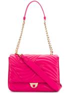 Salvatore Ferragamo Quilted Chain And Leather Strap Shoulder Bag -