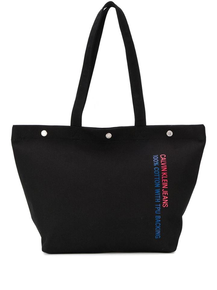 Calvin Klein Jeans Logo Print Tote - Black