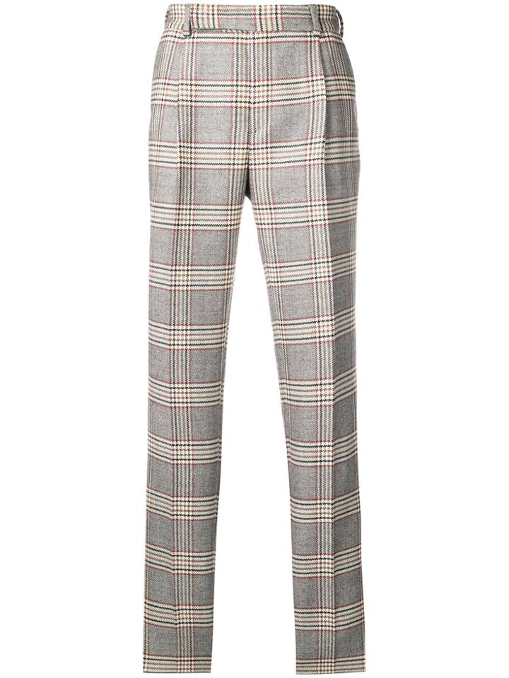 Fendi Classic Checked Trousers - Grey