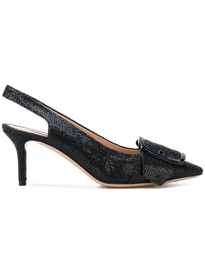 Casadei Glittered Slingback Alexa Pumps - Black