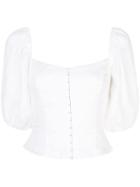 Reformation Romi Buttoned Blouse - White