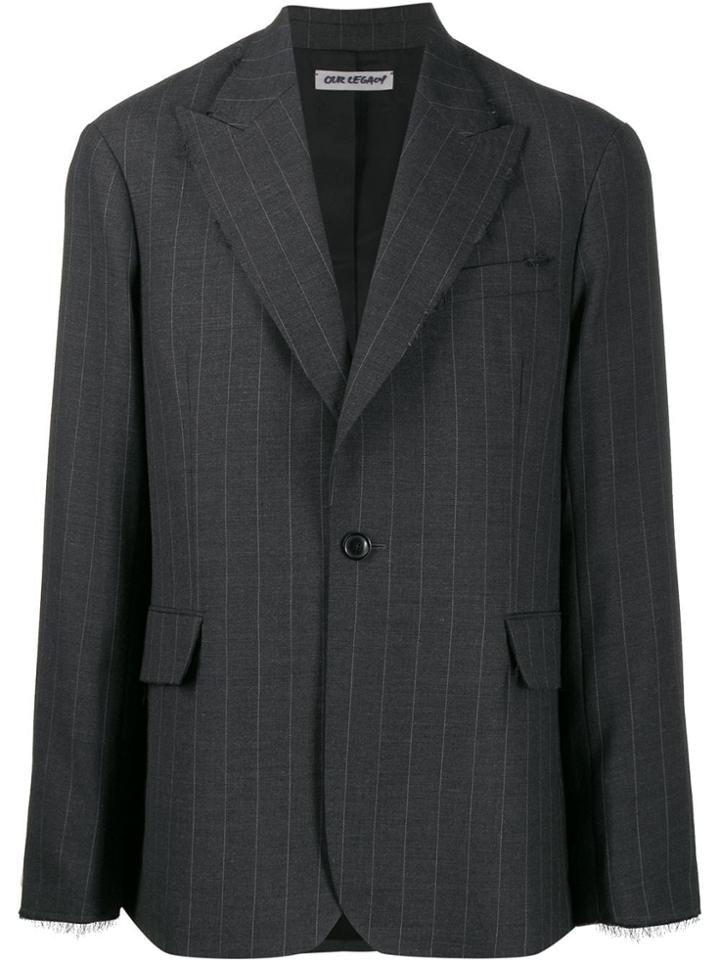 Our Legacy Striped Blazer - Grey