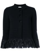 Charlott Fringed Hem Jacket - Blue