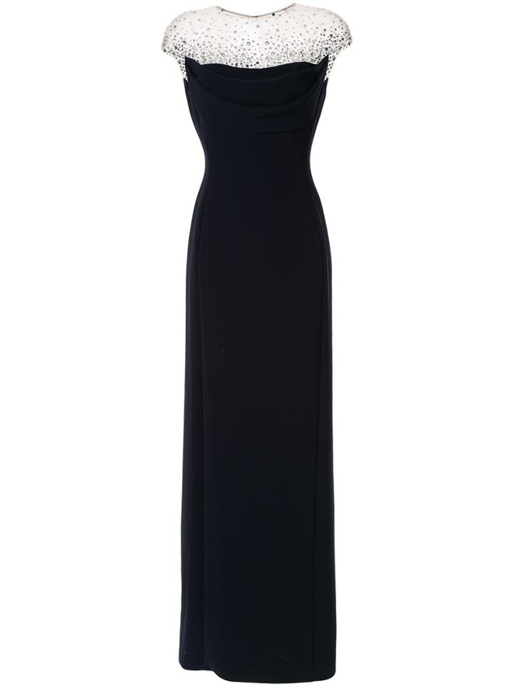 Jenny Packham Valentina Embellished Evening Dress - Blue
