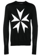 Neil Barrett Military Star Sweater - Black