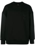 Neil Barrett - Arrow Embroidered Sweatshirt - Men - Polyamide/polyurethane/spandex/elastane/viscose - L, Black, Polyamide/polyurethane/spandex/elastane/viscose