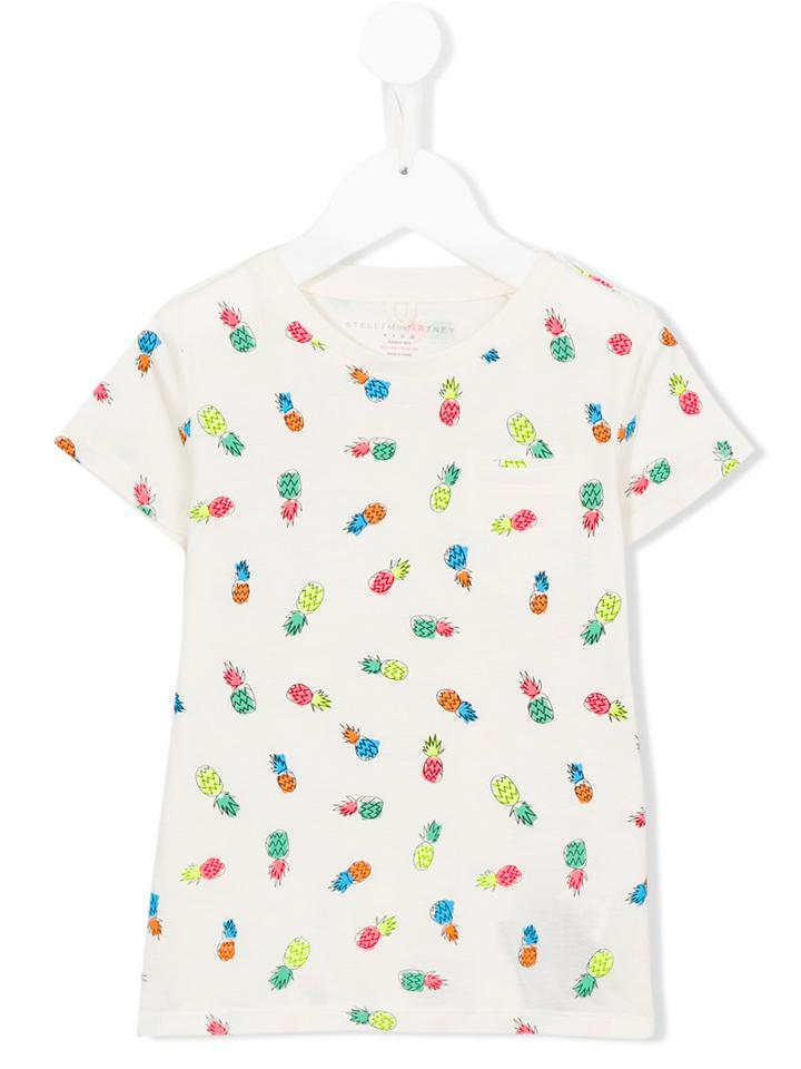Stella Mccartney Kids Pineapple Print T-shirt, Toddler Girl's, Size: 4 Yrs, White