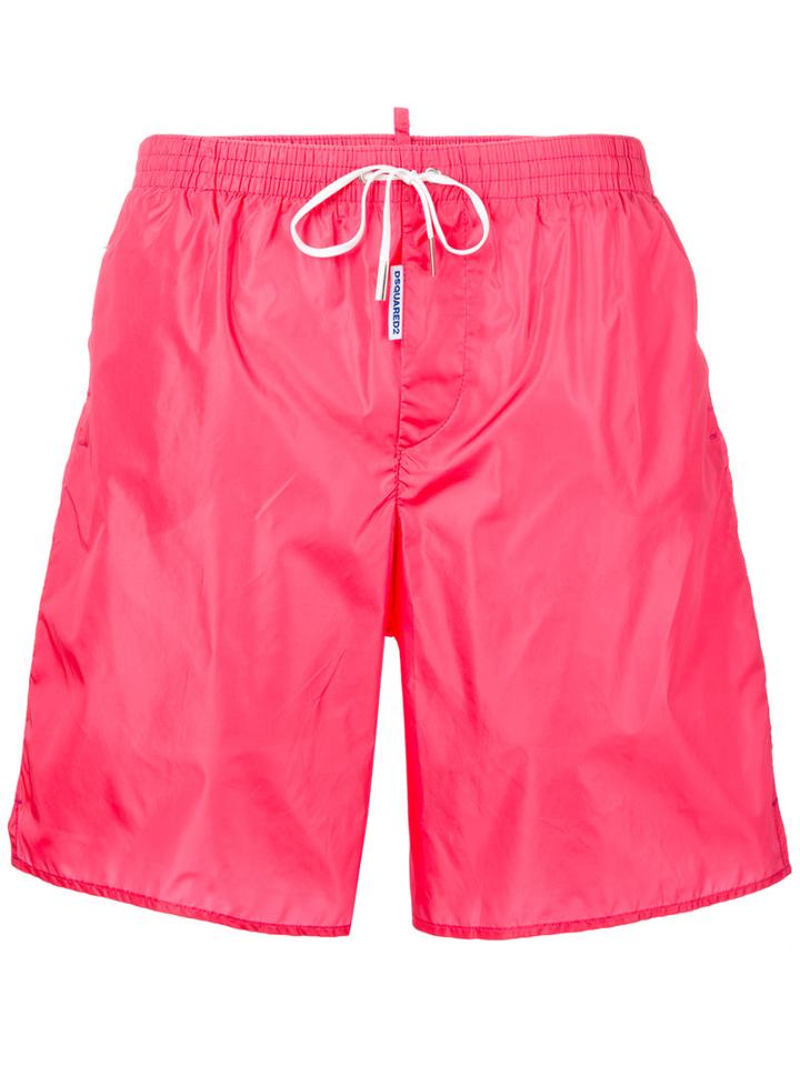Dsquared2 - Classic Logo Swim Shorts - Men - Polyamide - 48, Pink/purple, Polyamide