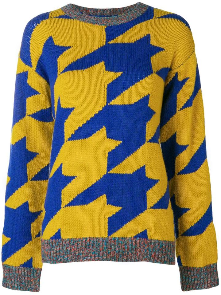 Etro Contrast-trim Colorblock Jumper - Yellow