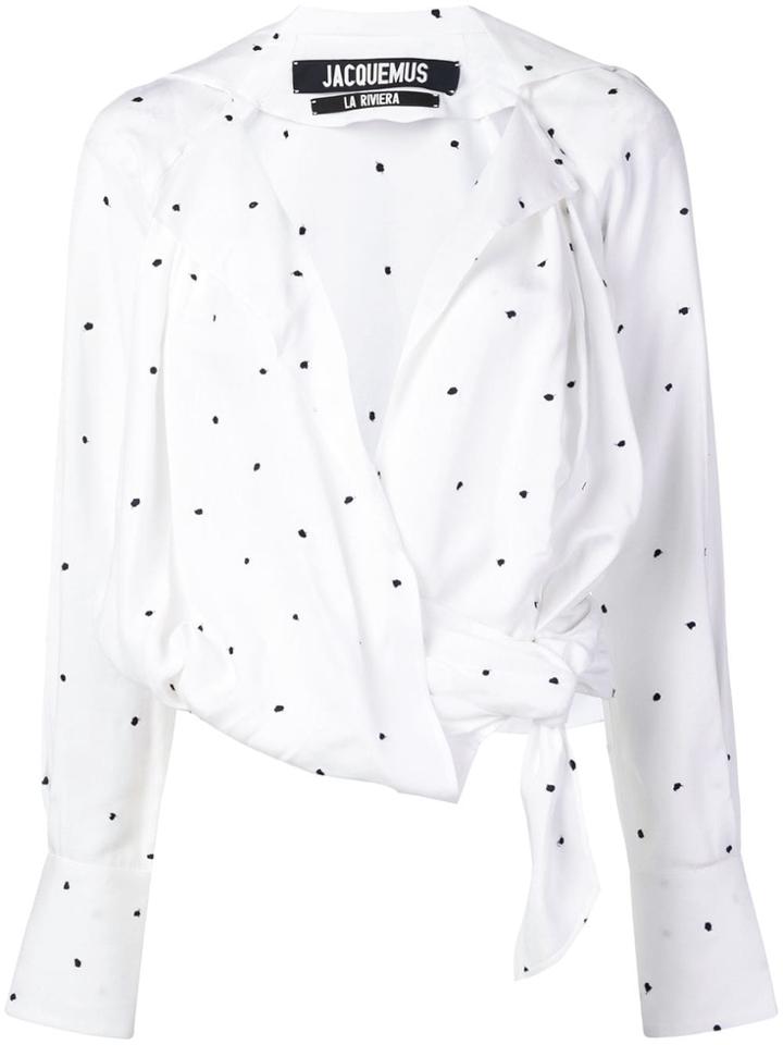 Jacquemus Tie Waist Blouse - White