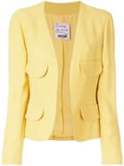 Moschino Pre-owned Flap-pocket Collarless Jacket - Yellow