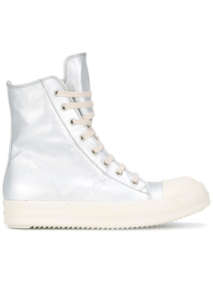 Rick Owens Drkshdw Silver Hi-tops - Metallic