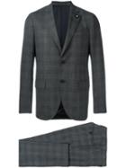 Lardini Two Piece Suit, Men's, Size: 54, Grey, Wool/nylon/spandex/elastane/cotton