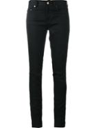 Saint Laurent Distressed Skinny Jeans, Women's, Size: 25, Black, Cotton/spandex/elastane
