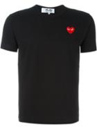 Comme Des Garçons Play Embroidered Heart T-shirt, Men's, Size: Medium, Black, Cotton